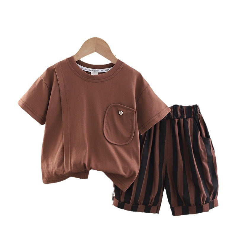Casual Toddler T-shirt Short Sleeve Suit