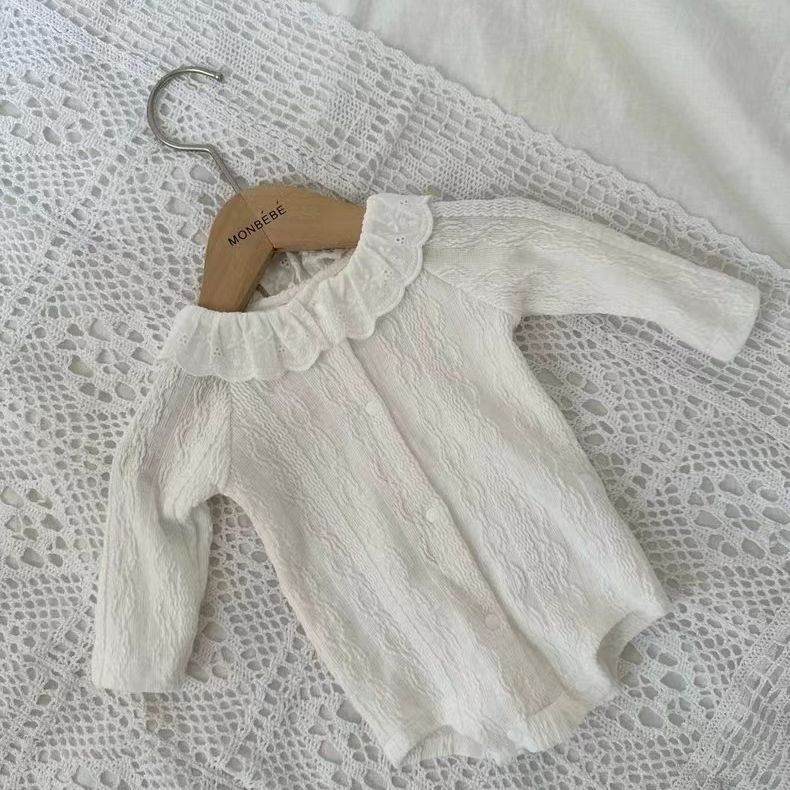 Lacework Round-neck Long Sleeve