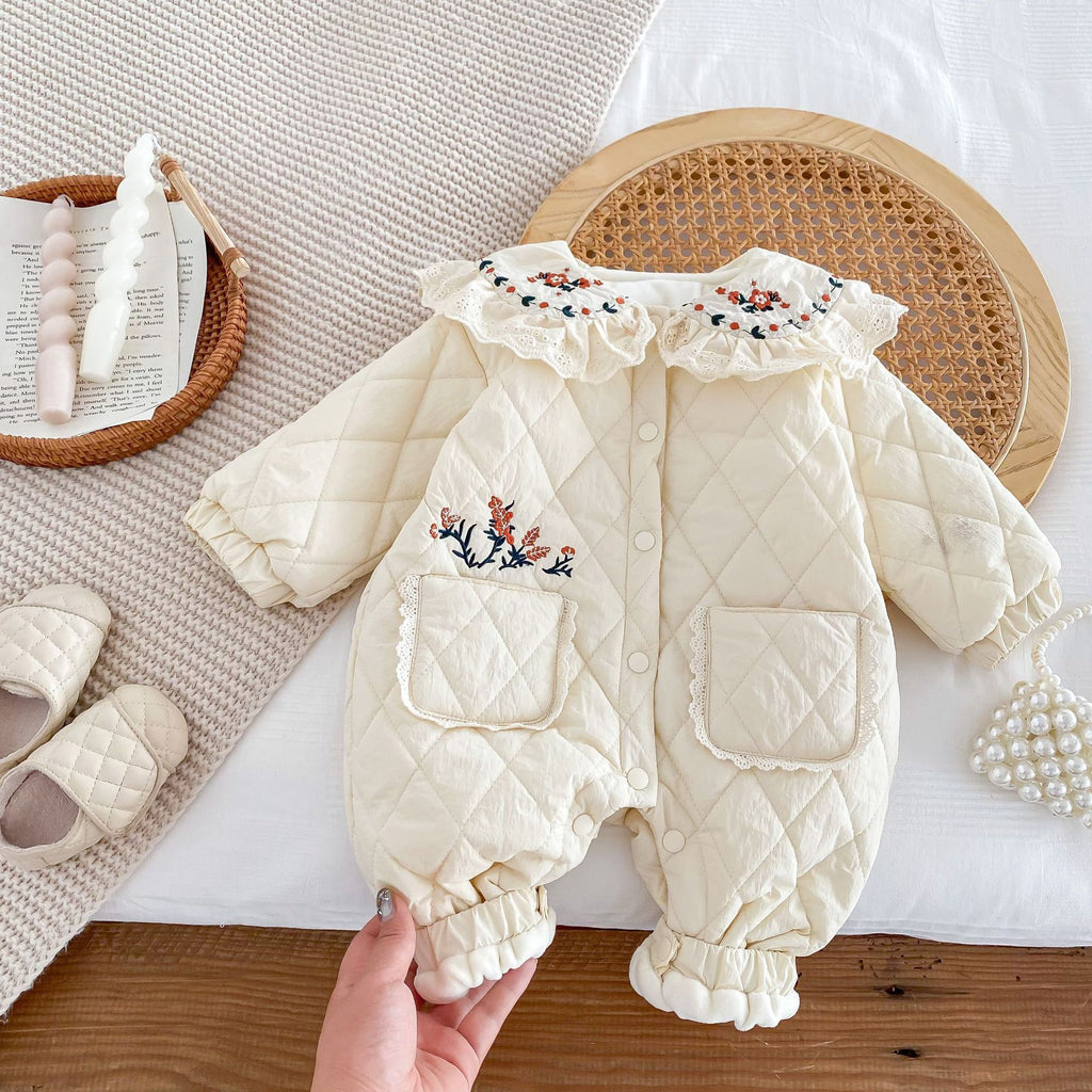 Winter Baby Doll Floral Jumpsuit