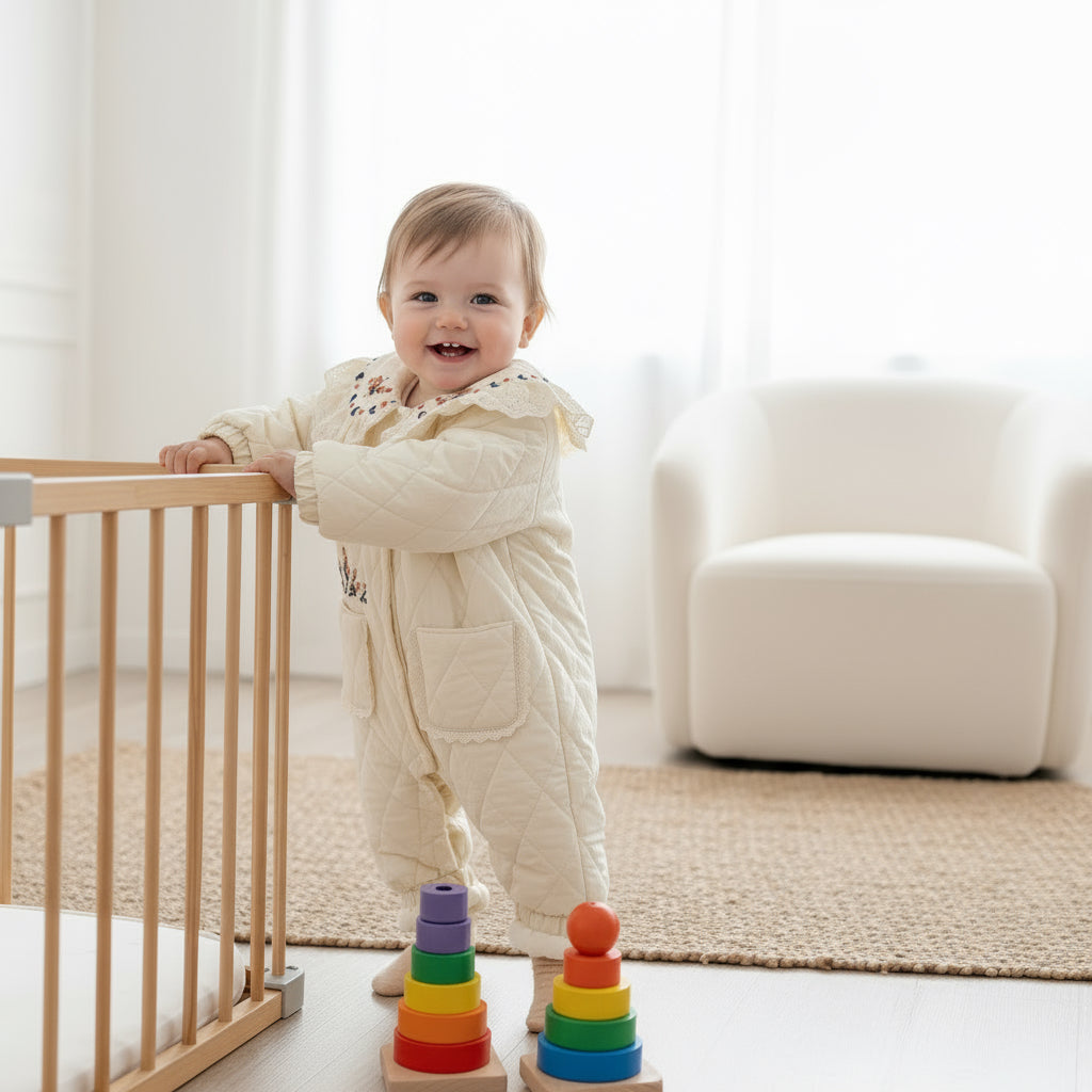 Winter Baby Doll Floral Jumpsuit