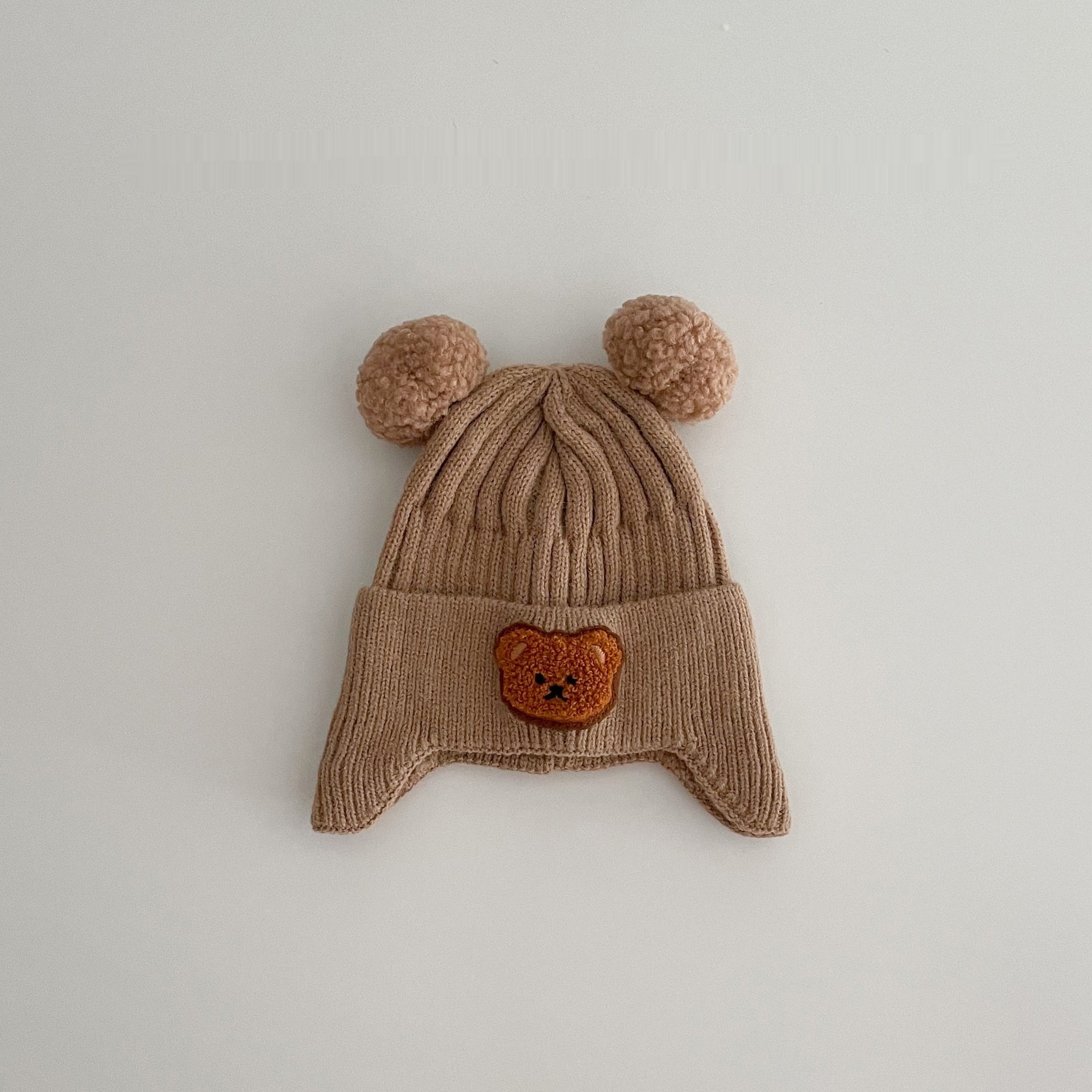 Baby Wool Bear Earmuffs Hat
