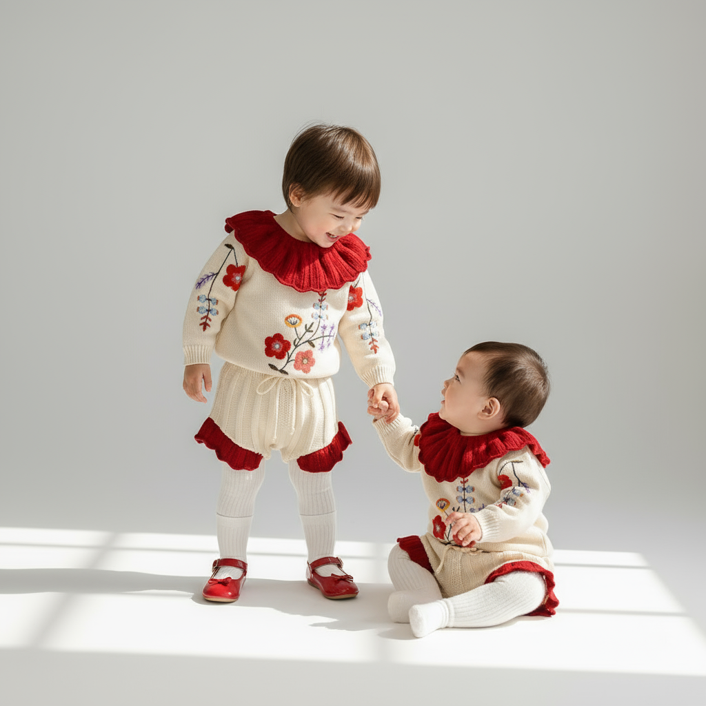 Knitting Suit Flower