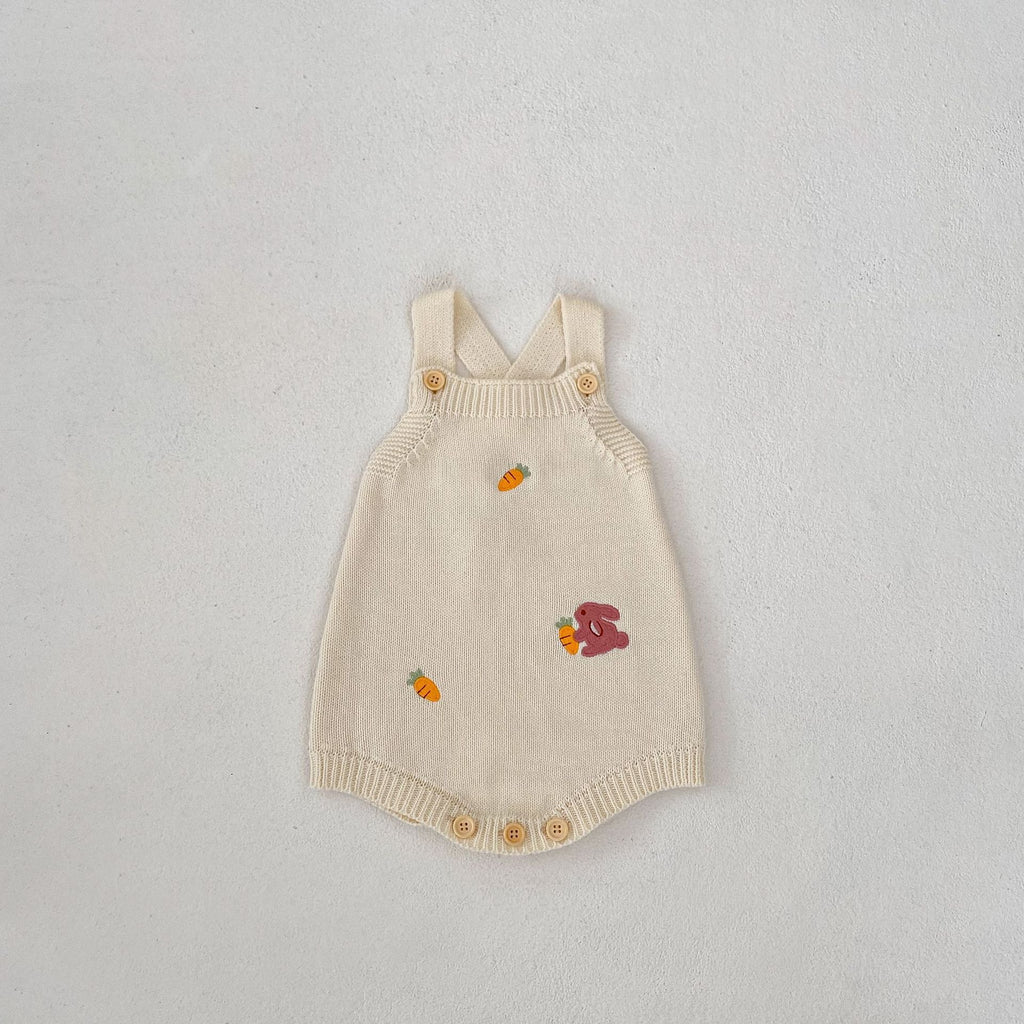 Rabbit Radish Embroidery Knitted rumper