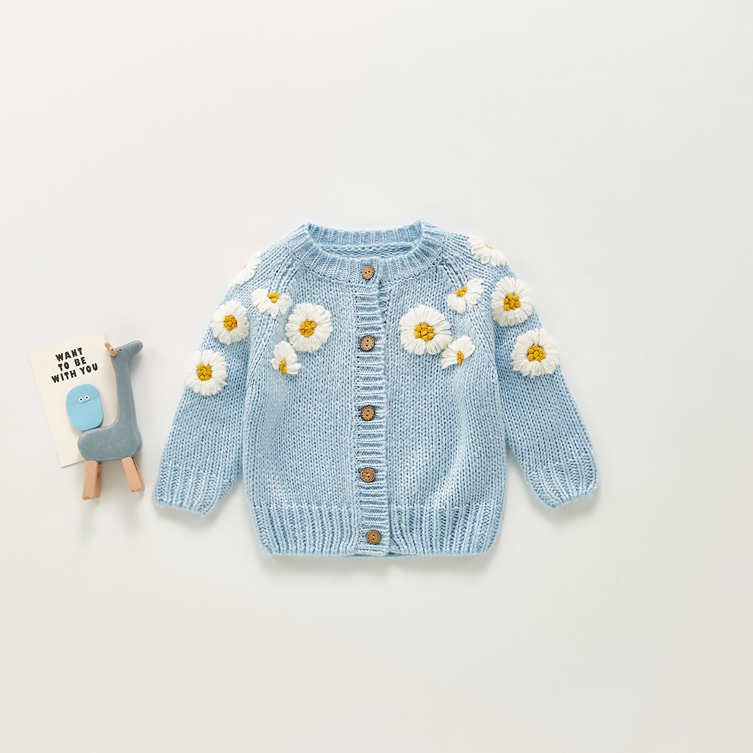 Cardigan Daisy Flower Long Sleeve