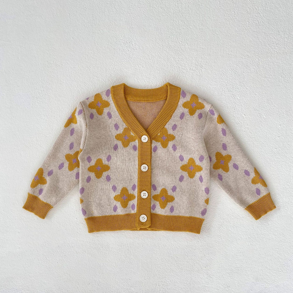 Flower Jacquard Sweater Knitted
