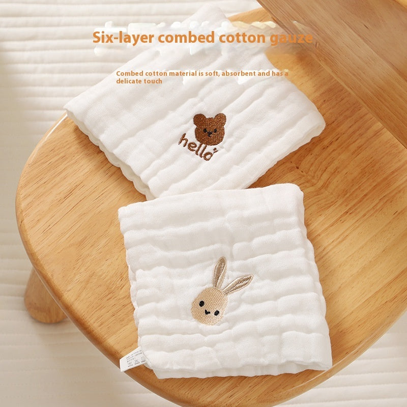 Small Square Saliva Towel