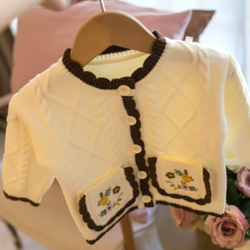 Round Neck Pocket Cardigan