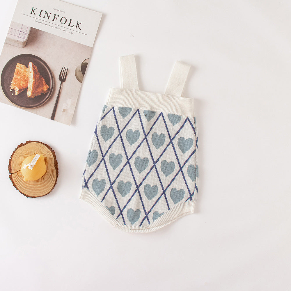 Jacquard Cotton Knitted Cardigan  Rompers & Jumpsuit