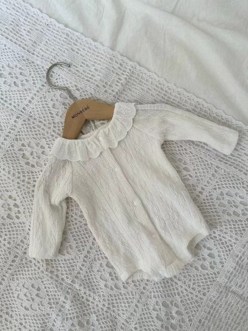 Lacework Round-neck Long Sleeve