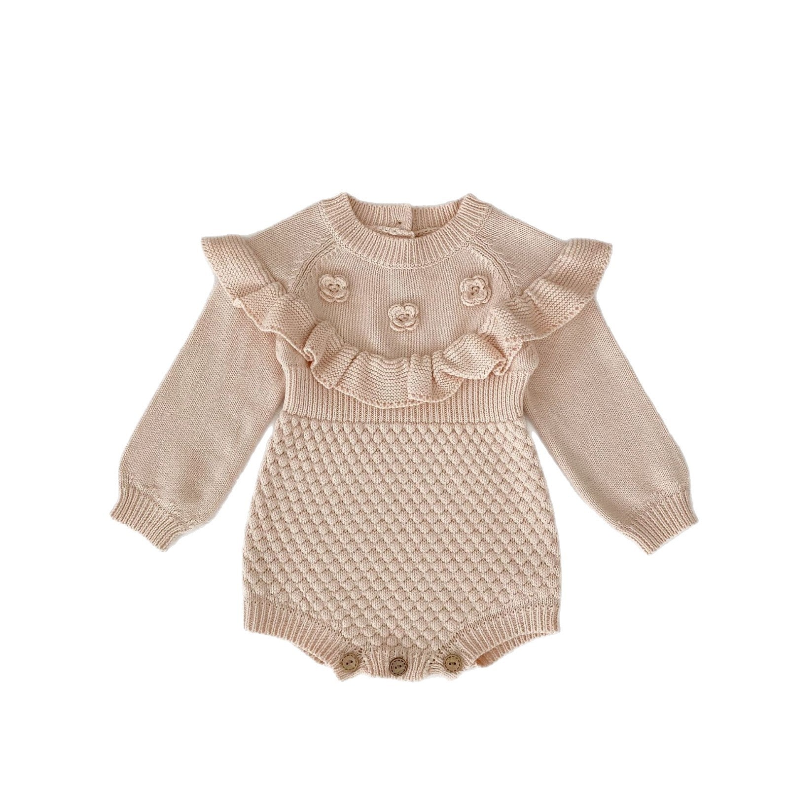 Knitted Wool Long Sleeve Jumpsuit