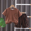 Casual Toddler T-shirt Short Sleeve Suit