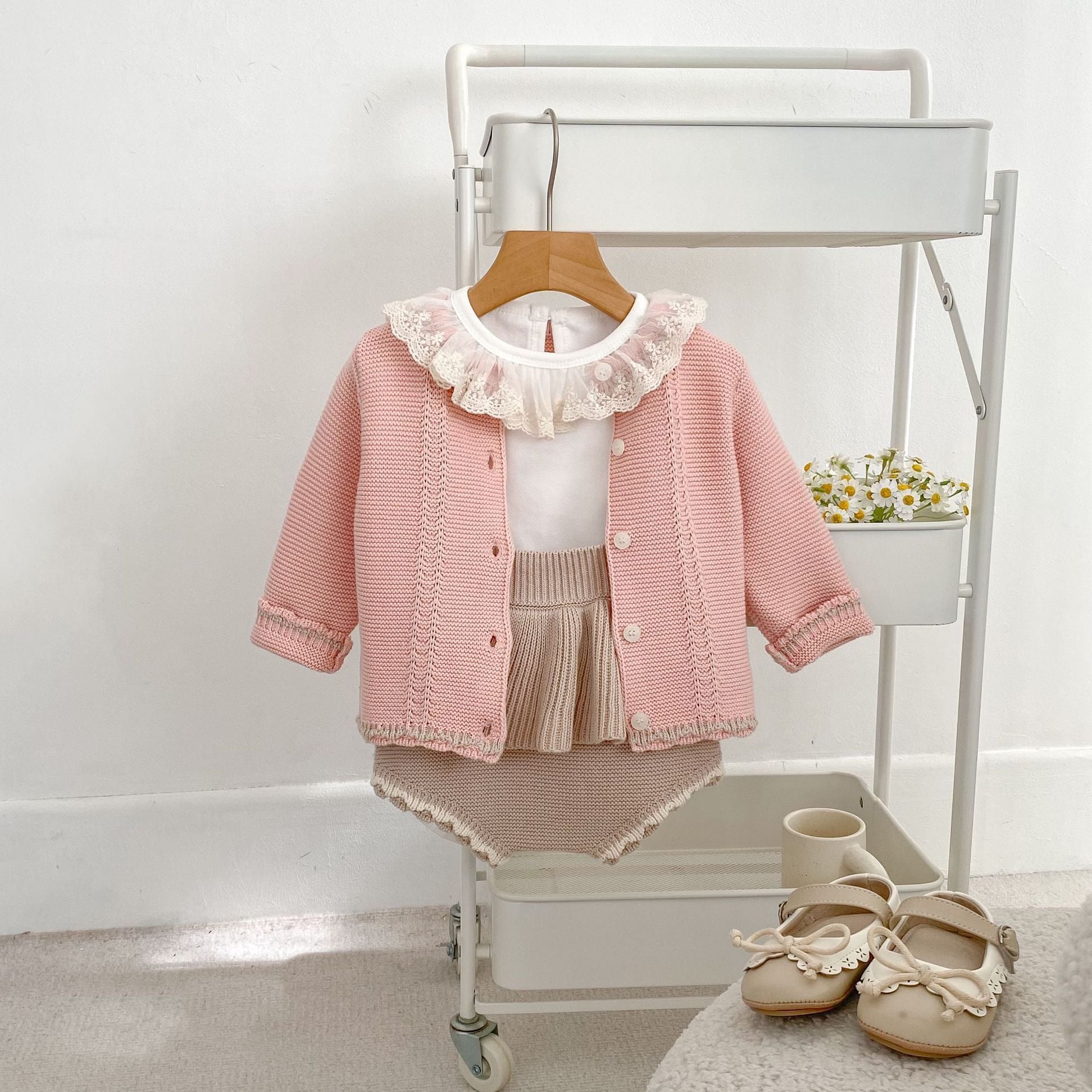 Knitting Cardigan Suspender  Two Pieces