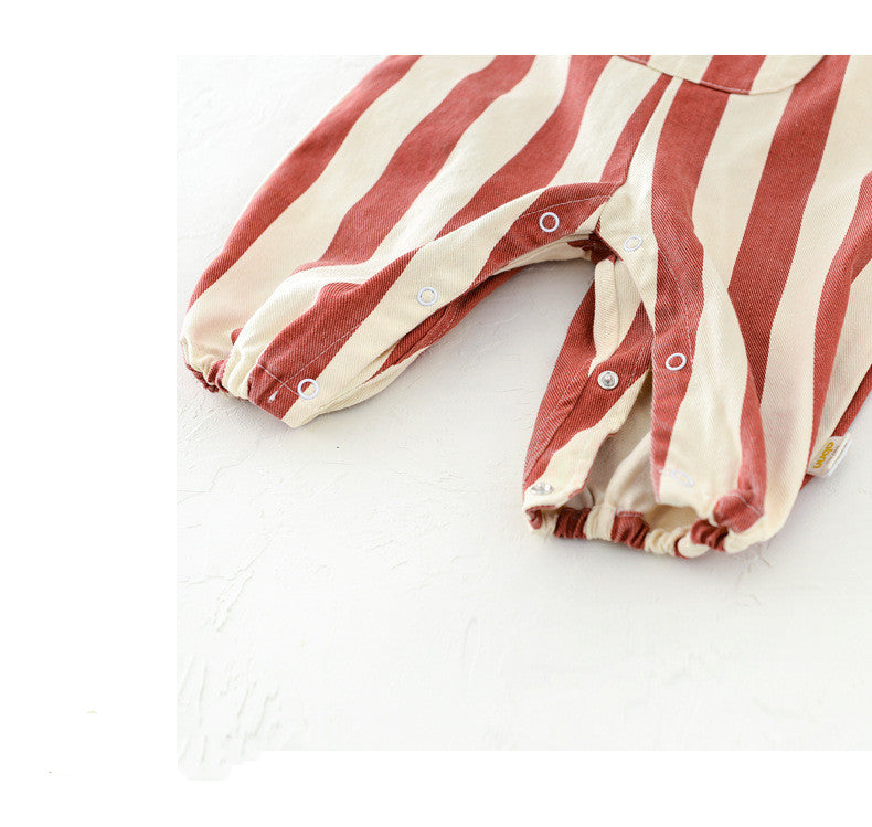 Striped Letter Bibs Shoulder Straps