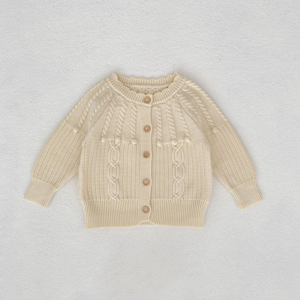 Knitted Romper And Coat Two-piece Set