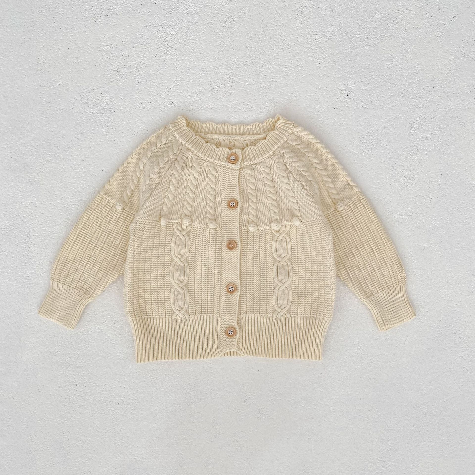 Knitted Romper And Coat Two-piece Set