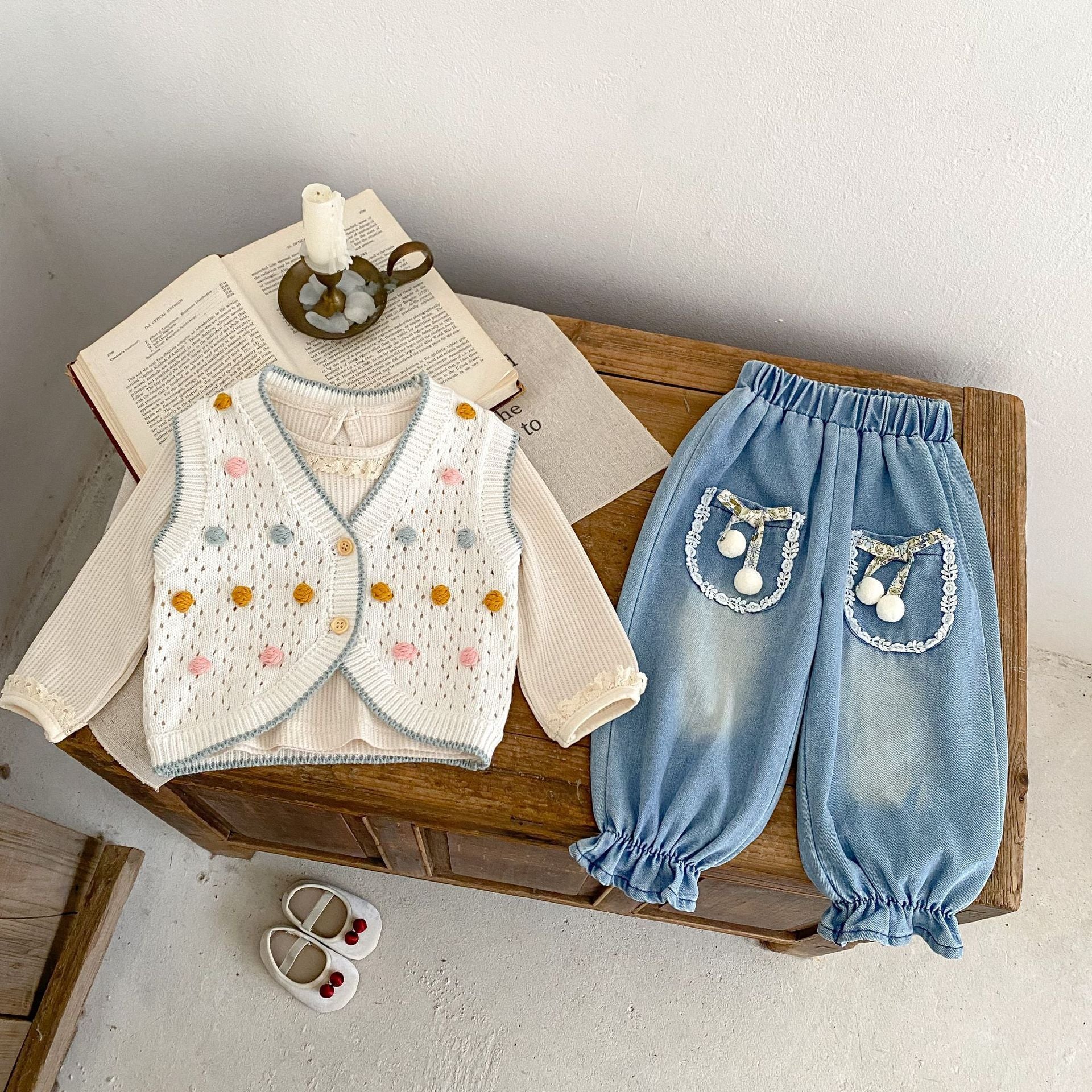 Cotton Sweater Vest Cardigan