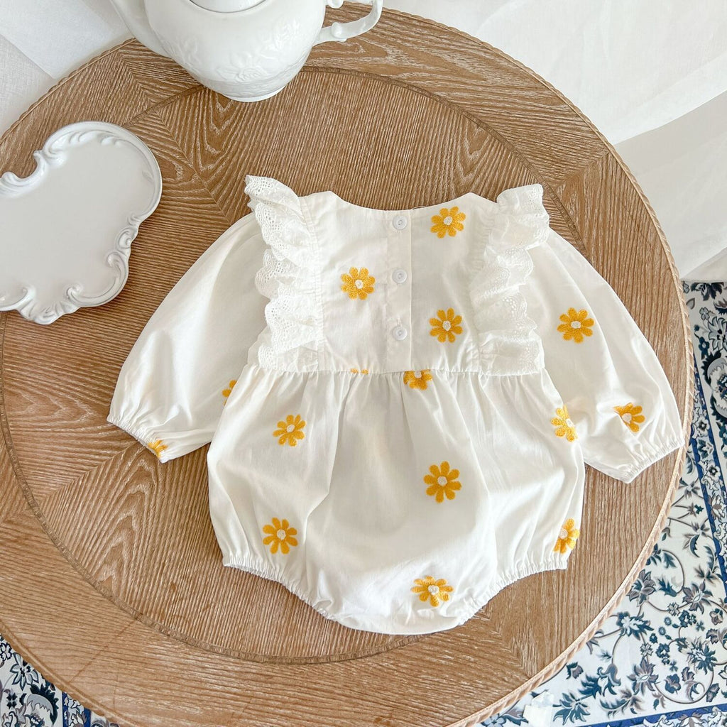 Sweet Daisies Embroidery Rompers