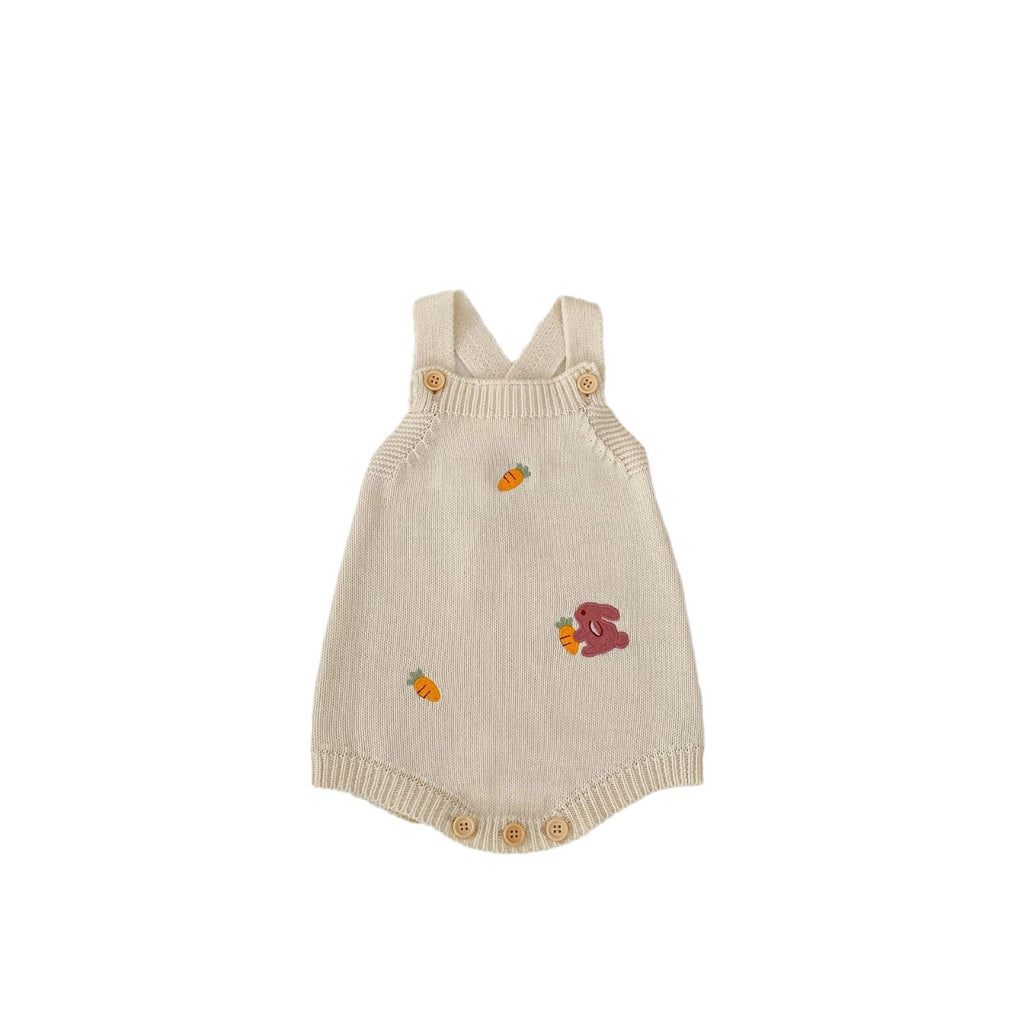 Rabbit Radish Embroidery Knitted rumper