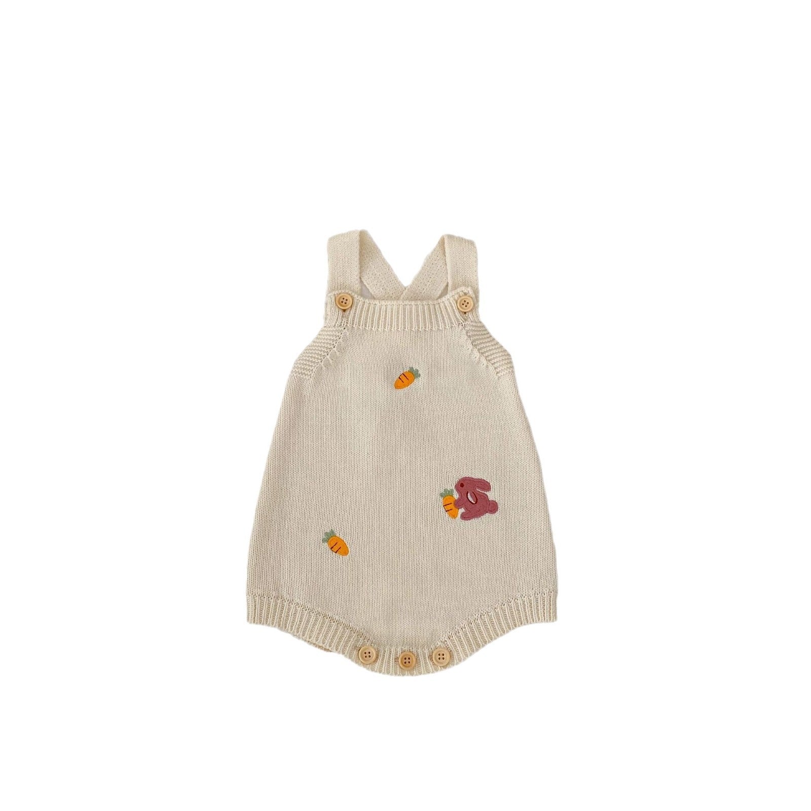Rabbit Radish Embroidery Knitted rumper