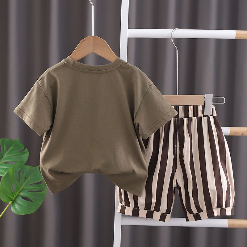 Casual Toddler T-shirt Short Sleeve Suit