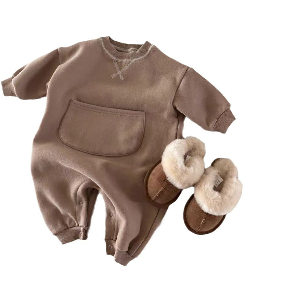 Kangaroo Pocket Long Sleeve Romper