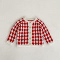 Knitted Rhombus Sweater Coat