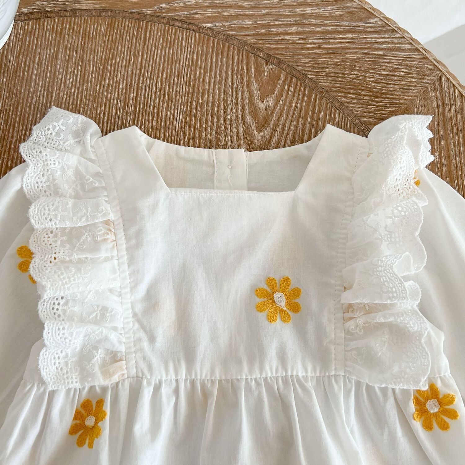 Sweet Daisies Embroidery Rompers