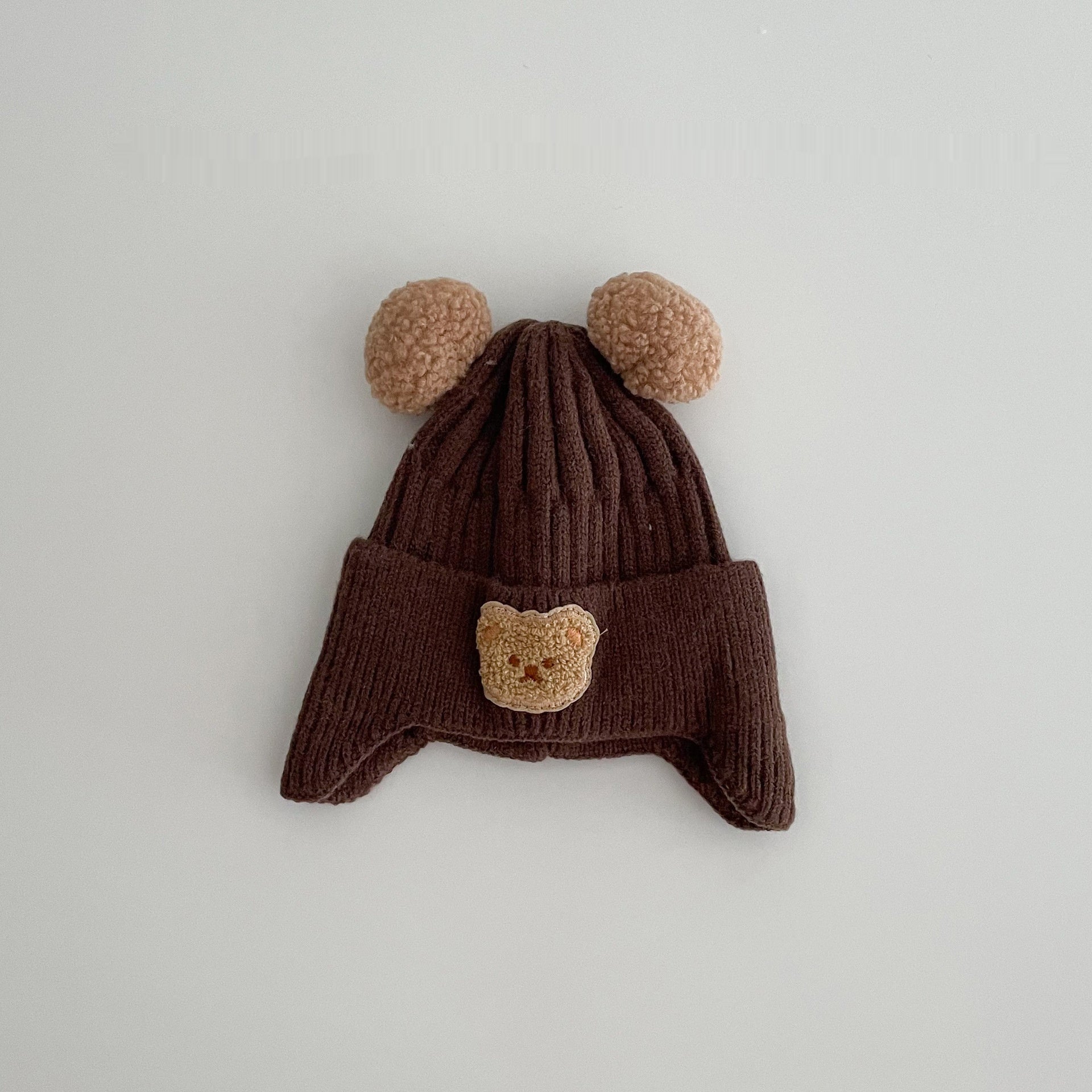Baby Wool Bear Earmuffs Hat