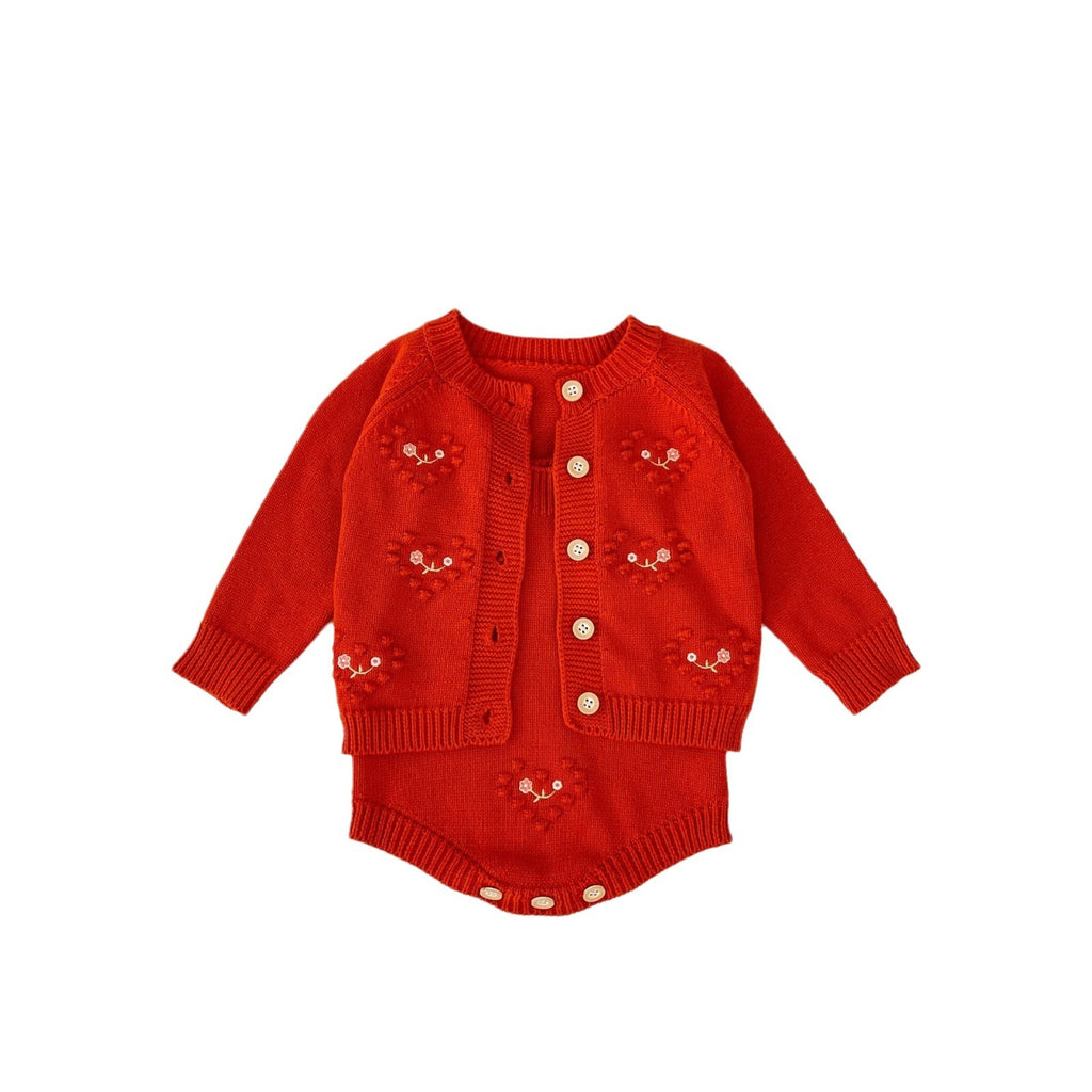 Red Love Embroidered Strap Ha Yi