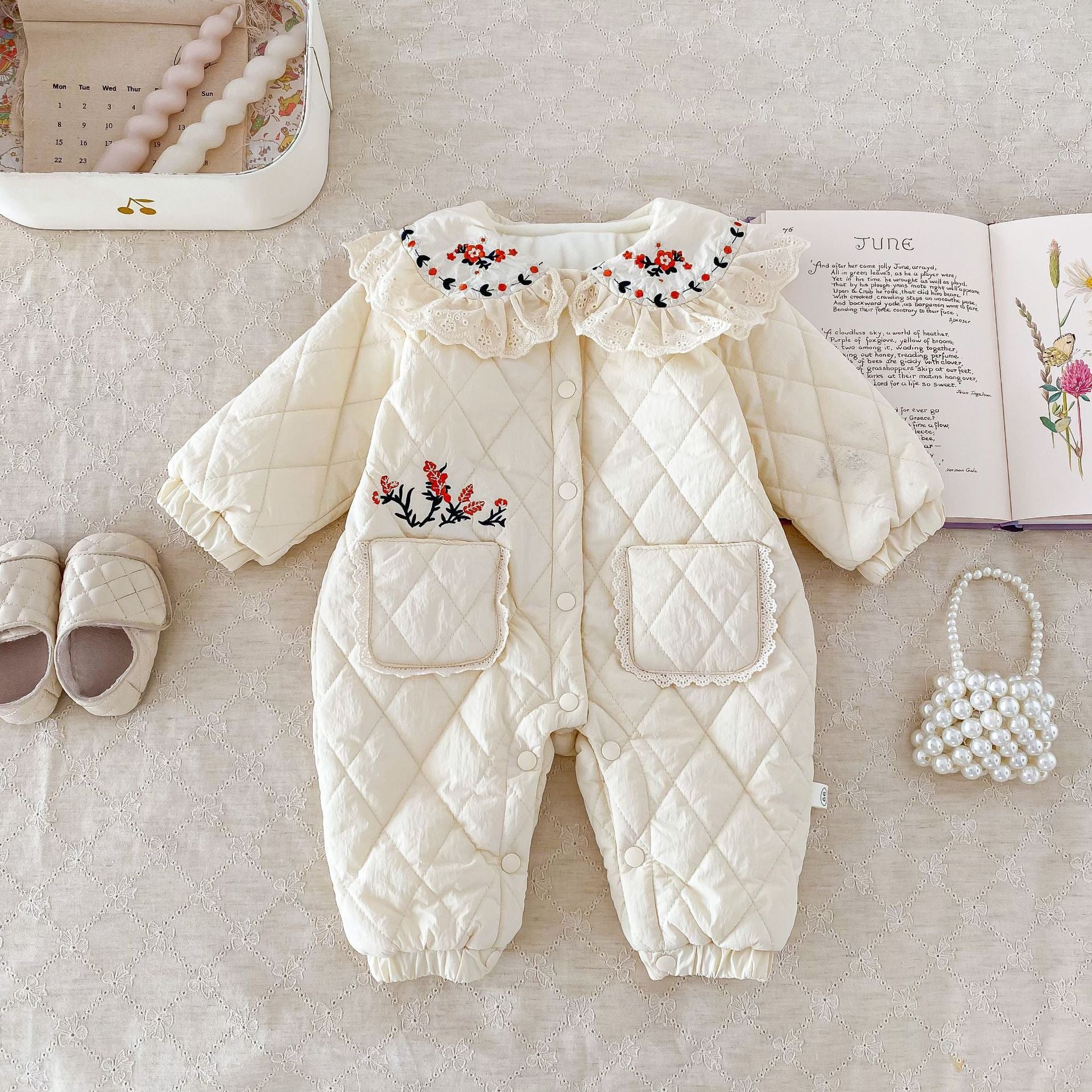 Winter Baby Doll Floral Jumpsuit