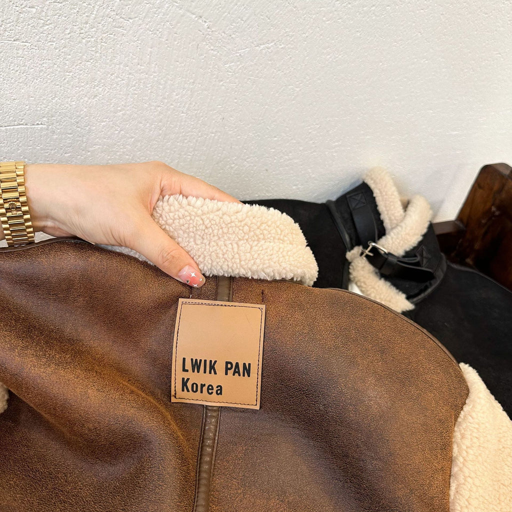 Fur Stand Collar Short Jacket