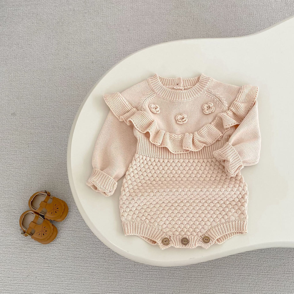 Knitted Wool Long Sleeve Jumpsuit