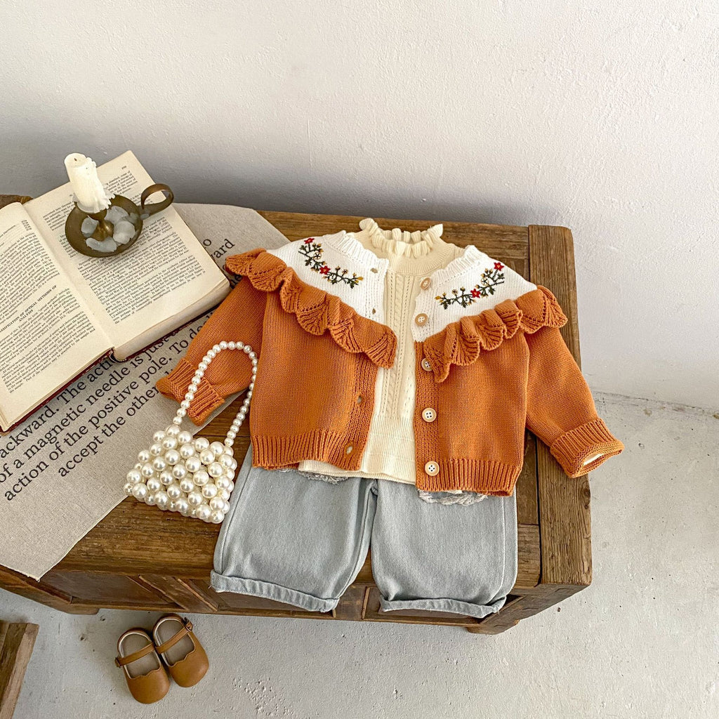 Knitted Lace Long Sleeve Cardigan Jacket