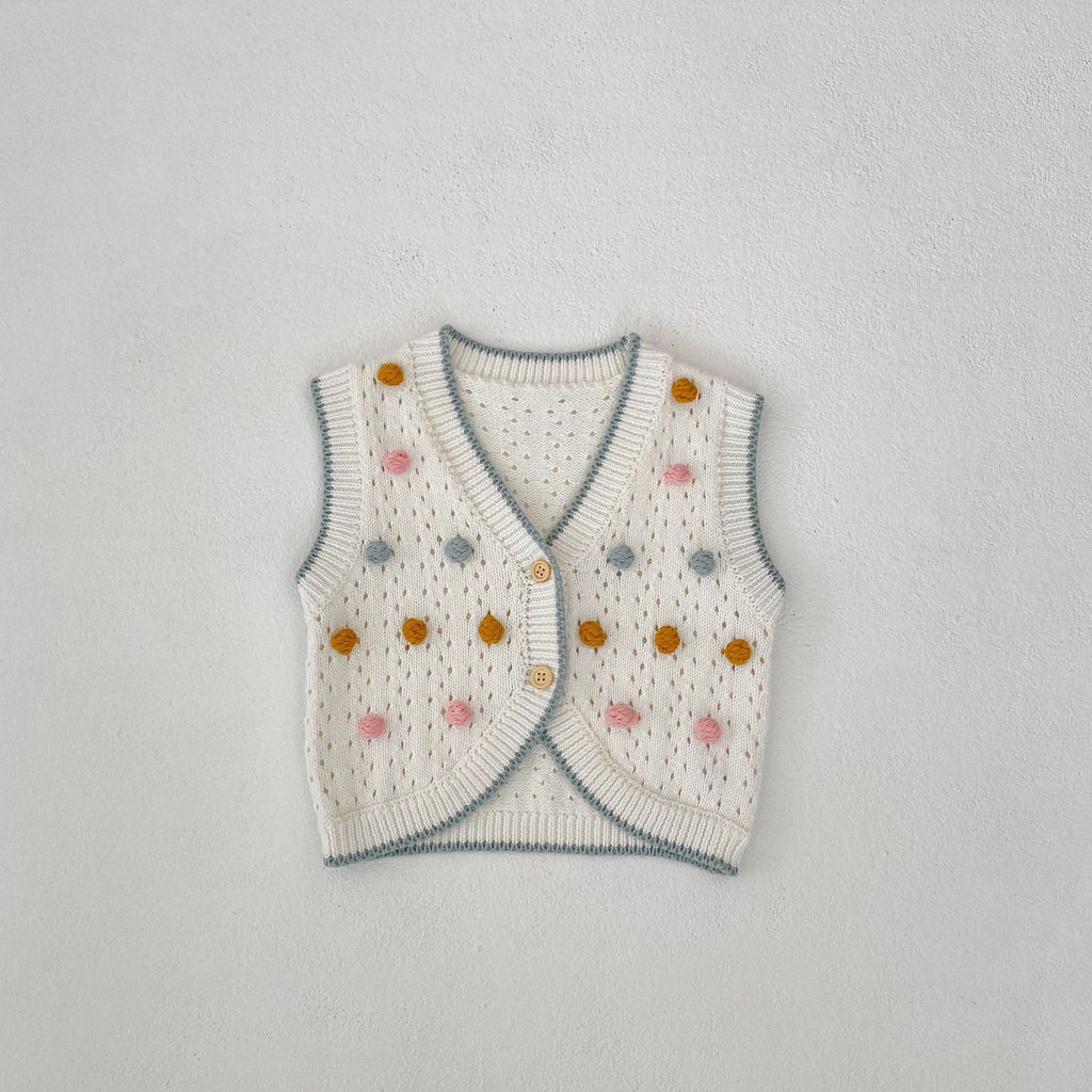 Cotton Sweater Vest Cardigan
