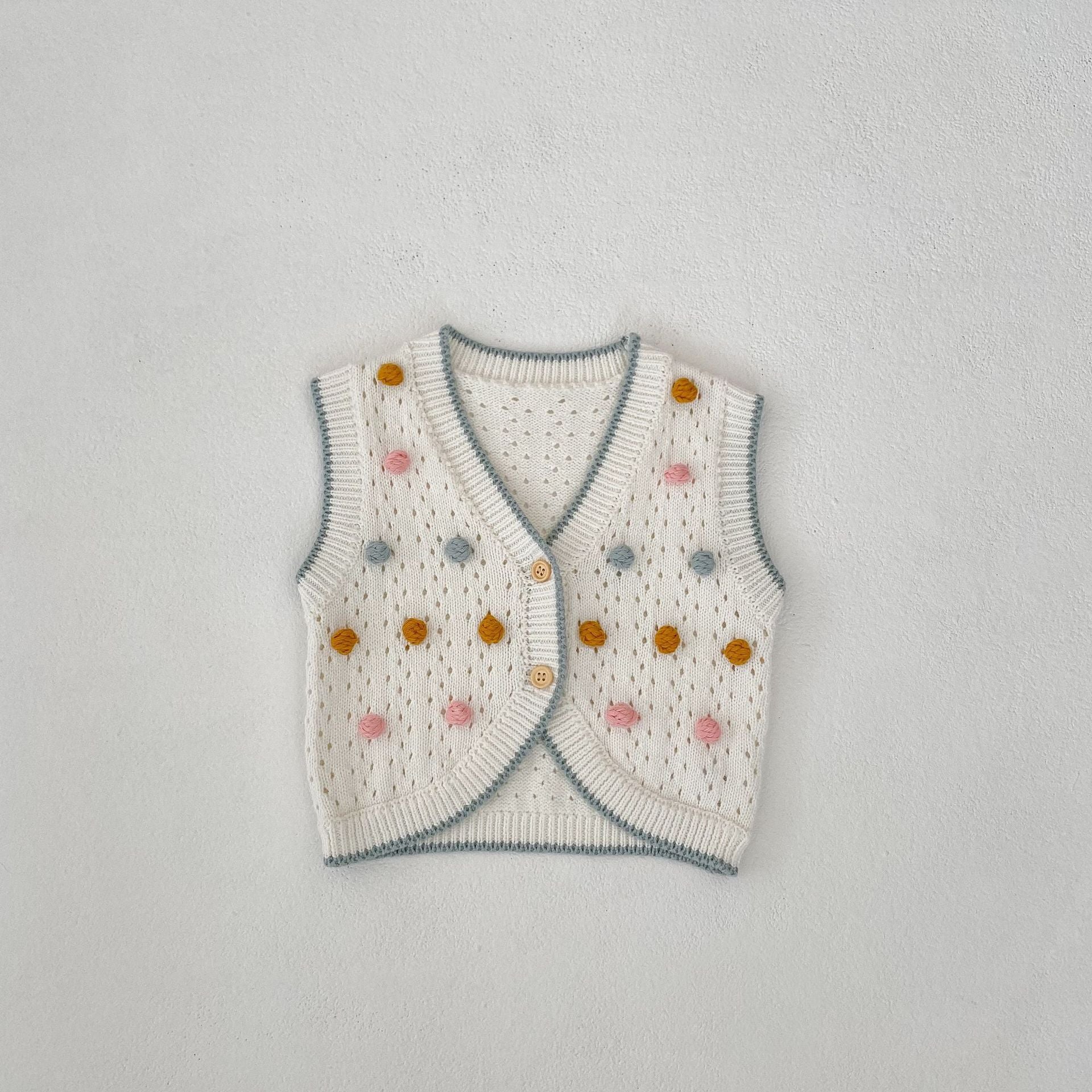 Cotton Sweater Vest Cardigan