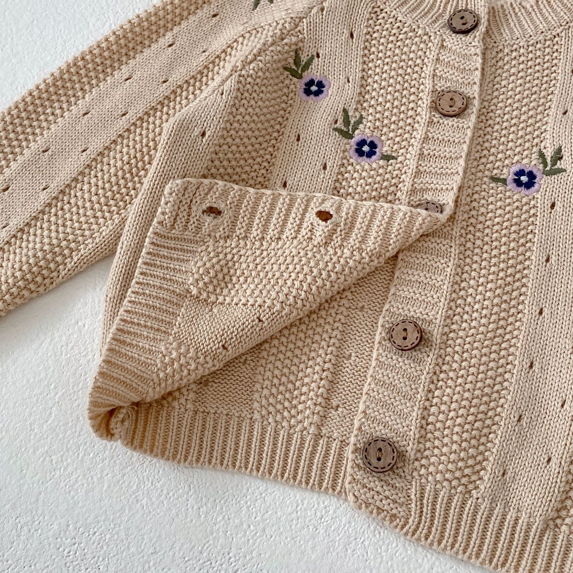 Knitted Coat & Romper 2-piece Set