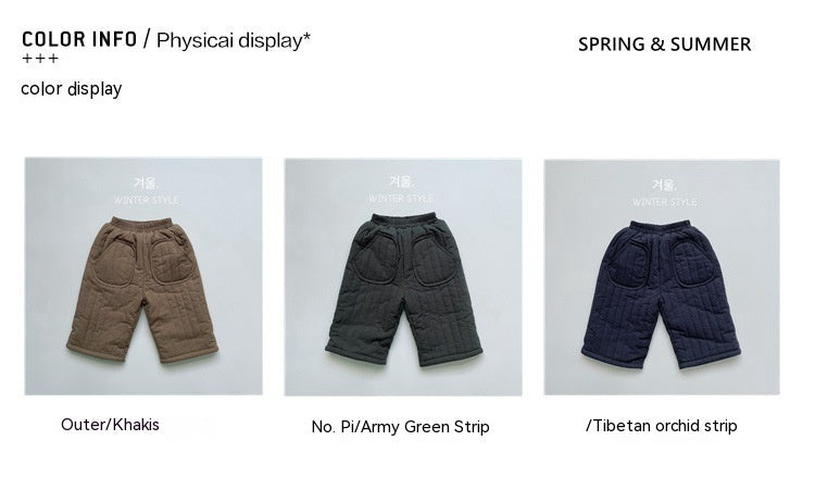 Wool Lined Cotton Straight Leg Pants