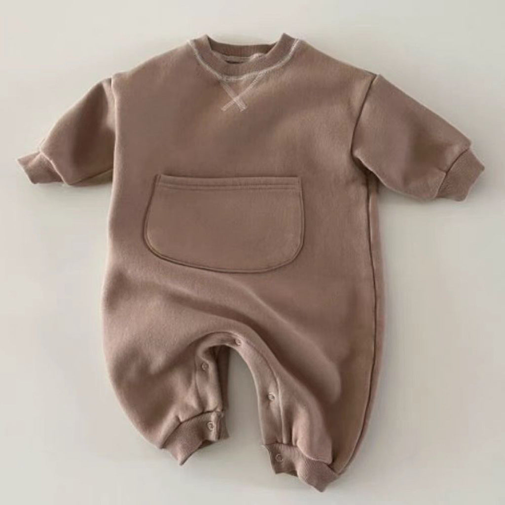 Kangaroo Pocket Long Sleeve Romper