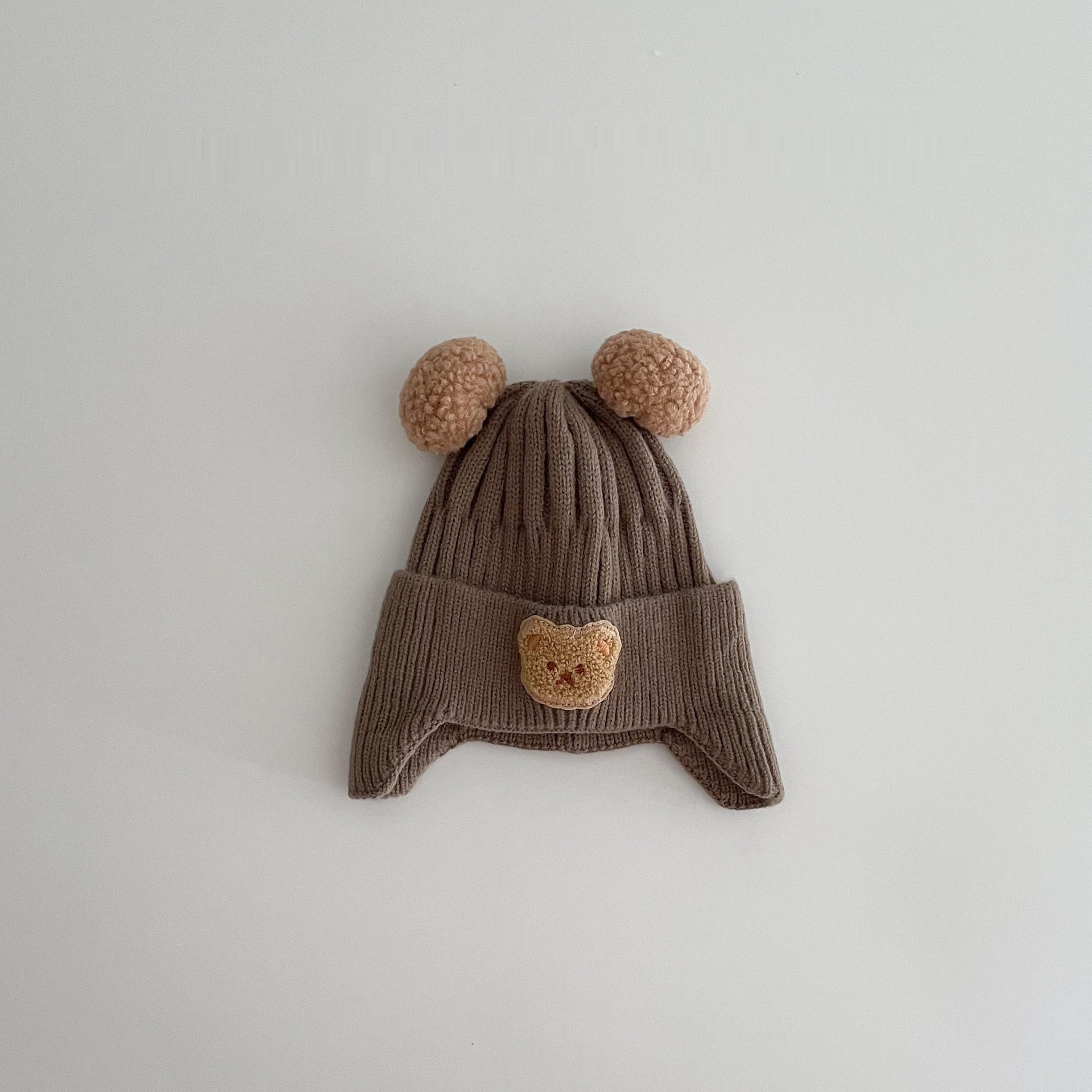 Baby Wool Bear Earmuffs Hat