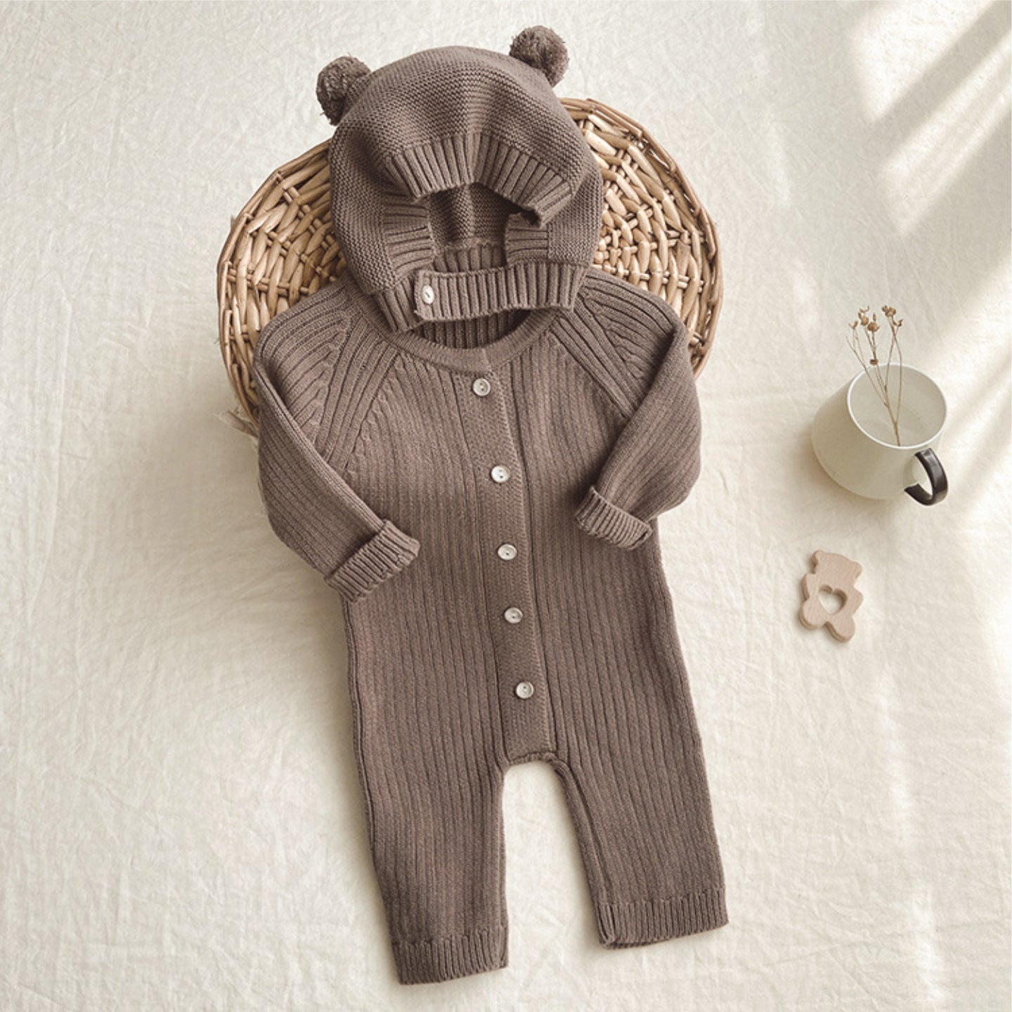 Romper With Bear Hat