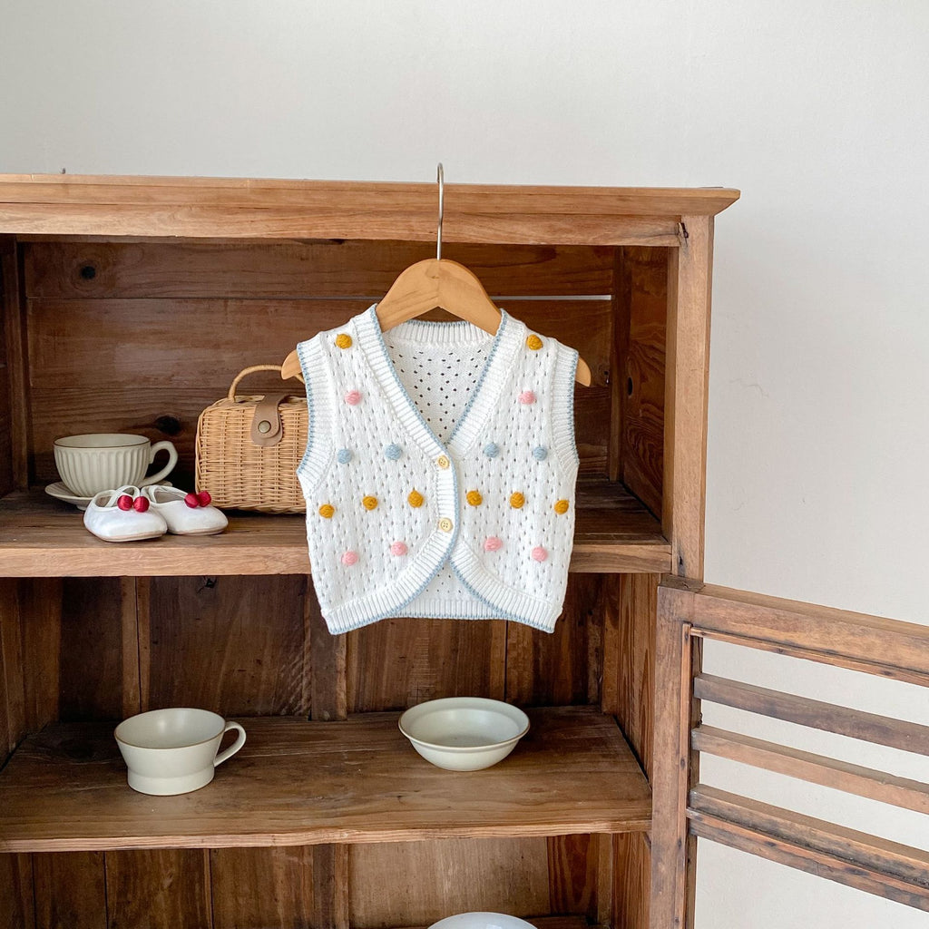 Cotton Sweater Vest Cardigan