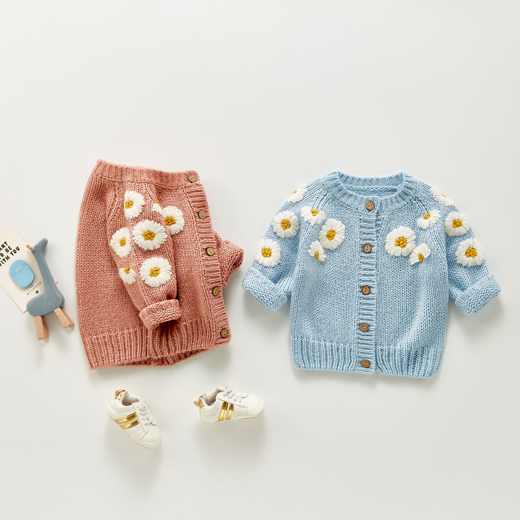 Cardigan Daisy Flower Long Sleeve