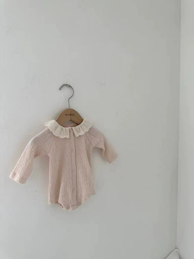 Lacework Round-neck Long Sleeve