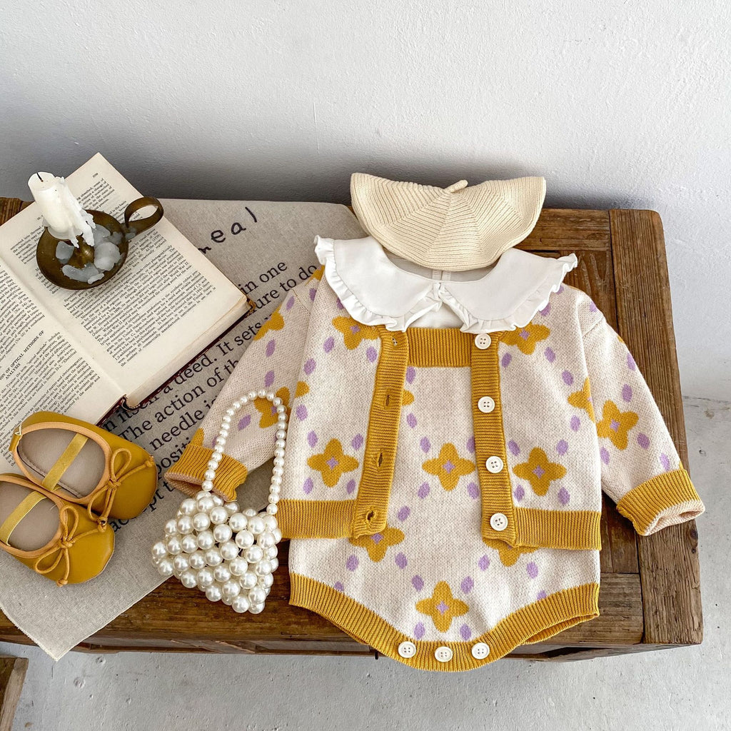 Flower Jacquard Sweater Knitted