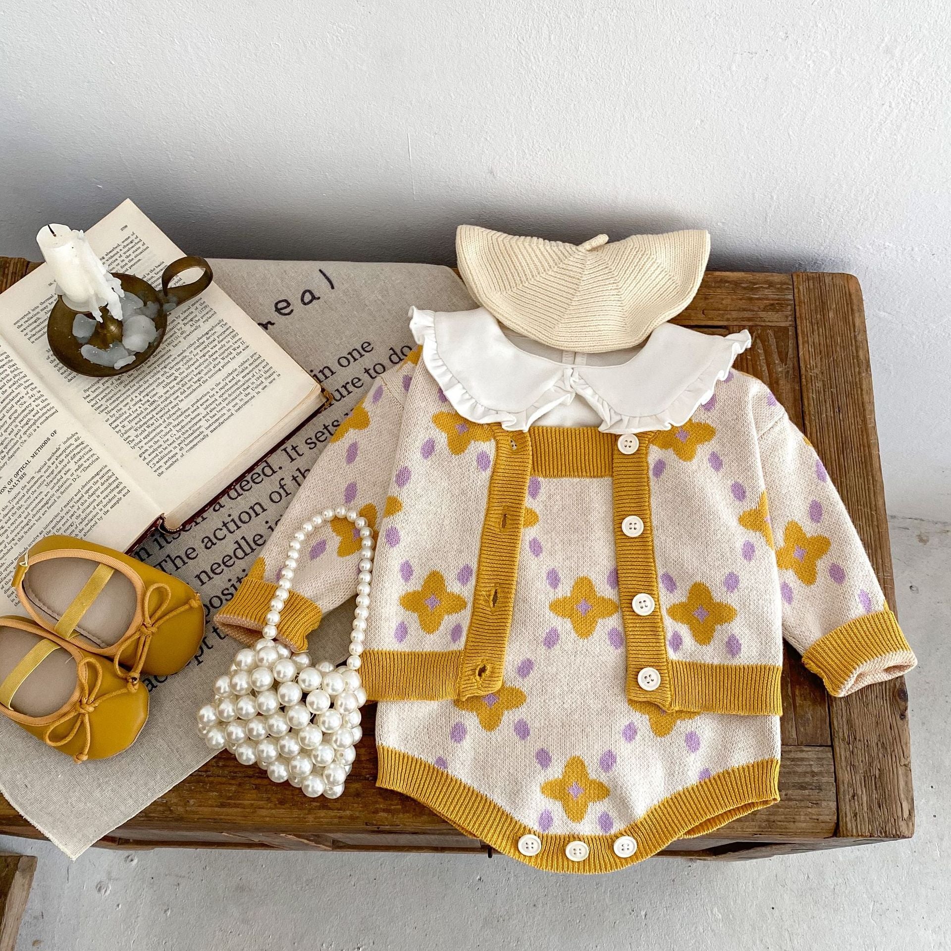 Flower Jacquard Sweater Knitted