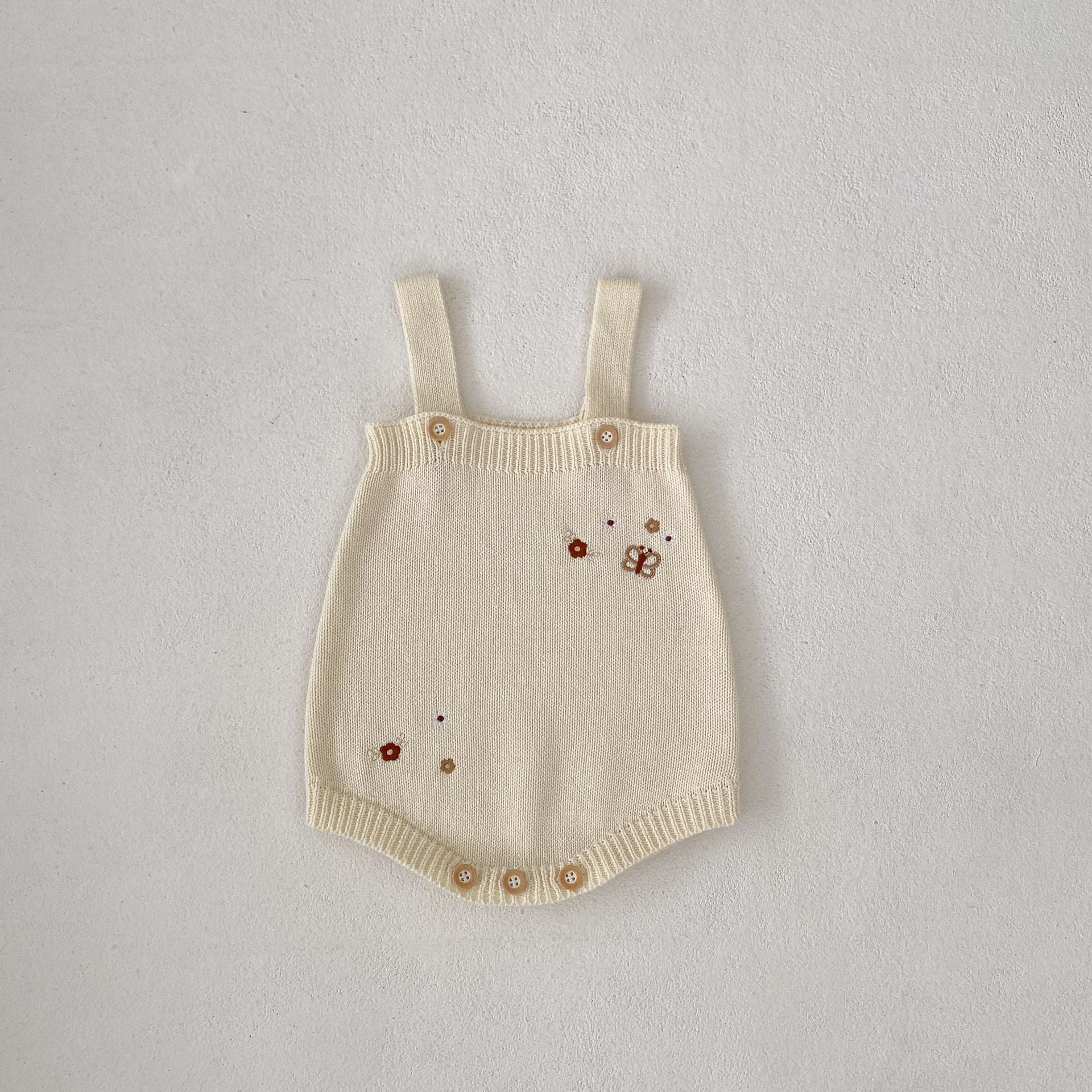 Matching Embroidered Cotton Yarn Sweater Coat